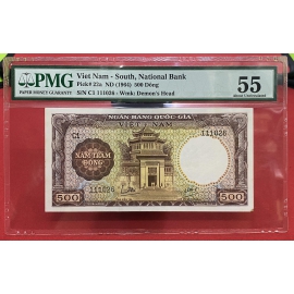 500 Đồng 1964 - Liền số 26/27/28 - PMG 55Đ